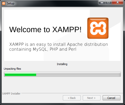 Inizio installazione XAMPP